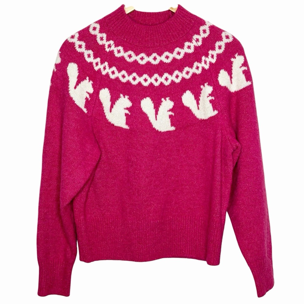 Uniqlo JW Anderson Squirrel Sweater Womens Small Animal Fair Isle Twee Novelty